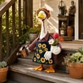thumbnail image 4 of 23 Inch Porch Goose Outfit Set Fabric Garden Patio Decoration Seasonal Yard Ornament for Outdoor Courtyard Display, 4 of 6