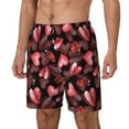 thumbnail image 2 of Balery Ladybugs and Red Hearts Mens Swim Trunks Swim Shorts for Men Quick Dry Inseam Beach Shorts with Compression Liner Pocket-XX-Large, 2 of 9