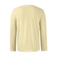 thumbnail image 4 of Fabrcox Fall Spring S-3xl Black T Shirts Mens Crew Neck Solid Color Trendy Long Sleeve Basic Tee Casual Lightweight Pullover T-Shirt Beige L, 4 of 4