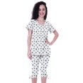 thumbnail image 1 of Moomaya Printed CottonNightwearSet For Womens Top & Capri Pant 2 Piece Sleepwear, 1 of 5
