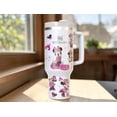 thumbnail image 2 of Minnie Mouse 40oz Insulated Stainless Steel Tumbler Travel Mug, Purple, 2 of 7