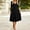 Black, variant on Women's Fall Winter Solid Midi Dress Long Sleeve V Neck Flared A Line Swing Casual Dress with Pockets White