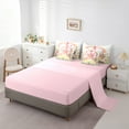 thumbnail image 3 of Erosebridal Cartoon Castle Bed in a Bag Queen size, Rainbow Flower Bed Set, Princess Style Decor, Reversible 7pcs, 3 of 5