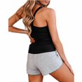 thumbnail image 4 of Camiseta Sin Mangas Para Mujer Sin Mangas Cami Tops Moda Chaleco Sólido Cuello en V Blusa Tirantes Odeerbi ODB156864, 4 of 6