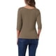 thumbnail image 3 of CAMISETA CASUAL DE AJUSTE SLIM CON CUELLO BARCO Y MANGAS ALBARDADAS PARA MUJERES INSPIRADAS EN CHIC COLOR CAMEL TALLA XS, 3 of 6