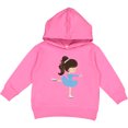 thumbnail image 2 of Inktastic Figure Skating, Ice Skating Girl, Brown Hair Toddler Hoodie, 2 of 4