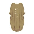 thumbnail image 3 of QIPOPIQ Robes pour Femmes avec Poches Manches Courtes Chandail Ample Imprimé Robe d'Été Mini-Robe Aubaines 2023, 3 of 4
