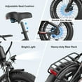 thumbnail image 4 of Gocio 20"x4.0" Fat Tire Electric Bicycles, 750W Electric Mountain Bike For Adults, Max 20Mph Ebikes，48V 13AH Removable Lithium-Ion Battery, 3A Fast Charge, 60 Miles Man Woman UL2849 Certified, 4 of 11