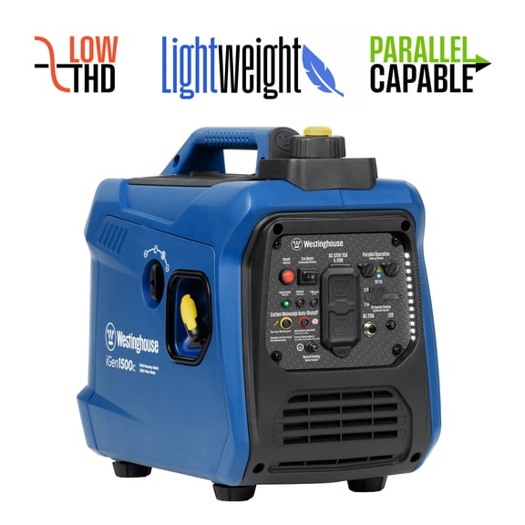 Westinghouse 1500 Peak Watt Portable Gas Inverter Generator with CO Sensor
