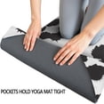 thumbnail image 3 of White and Black Of Leopard Print Hot Yoga Mat Towel Non Slip for Hot Yoga - Quick-Drying Yoga Mat Cover with 4 Corner Pockets with Travel Bag - Hot Yoga Towel Non Slip 70"x26", 3 of 6