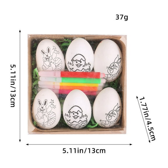 Easter Eggs Craft Decorations,Easter Egg Decorating Kit,White Plastic Eggs with Dye Kit,Easter Tree Ornaments,Plastic Eggs with Rope for Easter Decoration,Easter Egg Hunts ,Diy Painted Easter Eggs