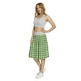 thumbnail image 3 of Women's Green Traditional Vertical Lines A-line Printed Skirt Casual Wear, XL, Green White, by Ambesonne, 3 of 6
