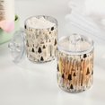 thumbnail image 2 of Yayeee 2 Pack Qtip Holder Bathroom Cotton Swab Canister with Lid Clear Dispenser Set, Winter Forest, 2 of 6