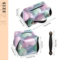 thumbnail image 2 of Green Pink Heart Tissue Box Cover Leather Square Rectangle Tissue Box Holder for Bathroom Living Room Desk Office Decor, 2 of 7