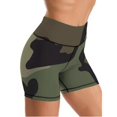 thumbnail image 2 of Yoga Pants Women Stretchy Breathable Slim Fit Stylish Print High Waist Lifting Gym Shorts for Sporty Wear Black XXL, 2 of 3