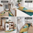 thumbnail image 5 of Teal and Gold Marble Fluid Art Pattern Kitchen Rugs Sets Of 3,Kitchen Runner Rugs Non Skid Washable,Decorative Kitchen Floor Mats for Kitchen,Sink,Laundry,17"x30"+ 17"x47" + 17"x59", 5 of 6