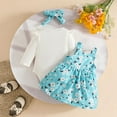 thumbnail image 6 of THDHVS Newborn Girl Outfits,Girls' Clothing Sets,Plaid Bow Overalls Set with Flutter Sleeve Top and Headband for Baby Girl Spring Style 12-18 Months, 6 of 10