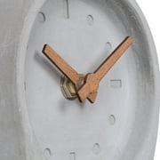 La Crosse Technology 4-Inch Quartz Battery Art Deco Cement Indoor Tabletop Clock, Open Faced Dial