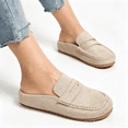 thumbnail image 4 of Women's Penny Loafer Mule Clogs, Slip-On Faux Suede Comfort Shoes, Casual Backless Loafers, 4 of 6