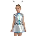 thumbnail image 3 of TiaoBug Girls Metallic Alien Dress Sleeveless Outer Space Themed Party Outfits with  Alien Hair Hoop 2Pcs Set Sliver 12, 3 of 6