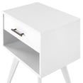 thumbnail image 5 of Camaflexi Mid Century Modern Nightstand 1 Drawer Night Stand with Open Shelf, White, 5 of 11