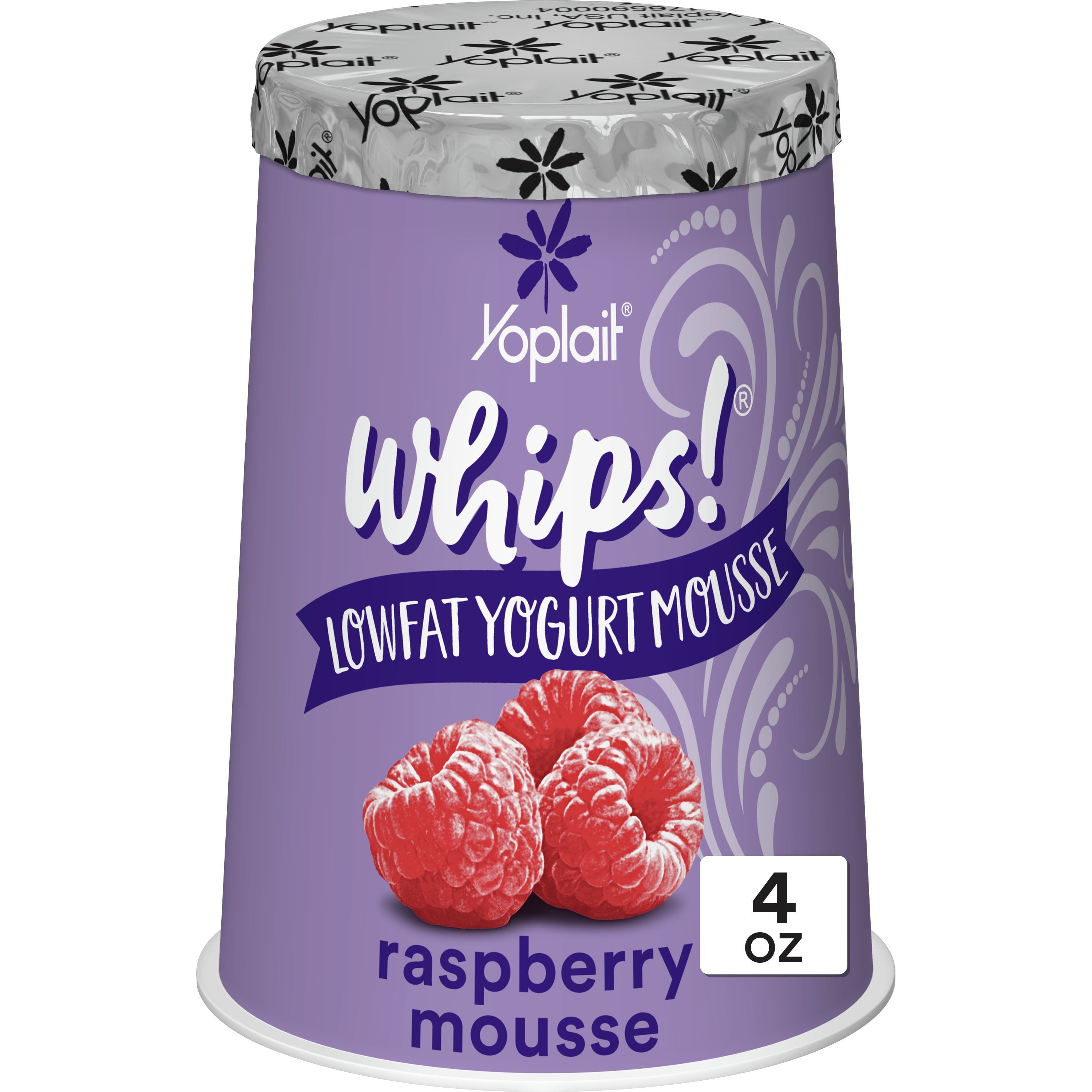 Yoplait Whips! Raspberry Mousse Low-Fat Yogurt, 4 oz