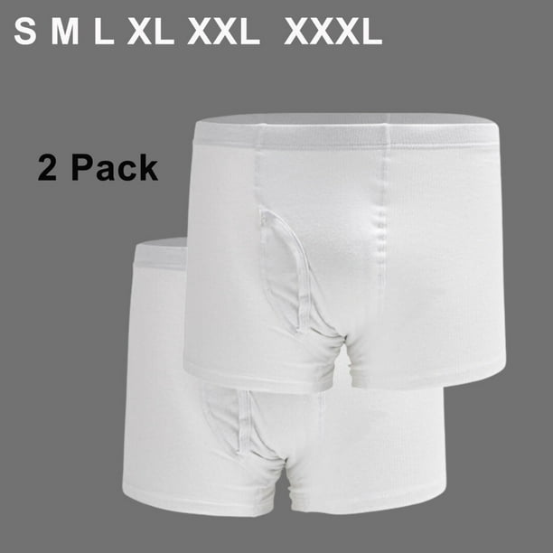 Washable Urinary Incontinence Cotton 2 Pack Brief Underwear for Men ...