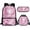 Axolotl Cherry Blossom Floral, variant on Panda Mushroom School Backpack for Girls 8-12 Lightweight Girls Bookbag with Lunch Box and Pencil Case 3 In 1 Kids Back to School Gifts