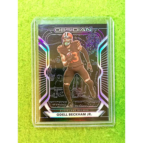 ODELL BECKHAM JR PRIZM CARD BROWNS 2020 Panini Obsidian RAMS SP #/100