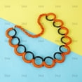 thumbnail image 3 of BiiU Fascinating Orange & Black ring Necklace, 3 of 4