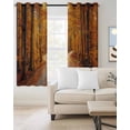 thumbnail image 2 of Orange Forest Blackout Curtains for Bedroom/Living Room, Thermal Insulated Kitchen Curtains, Fall Tree Botanical Maple Leaf Grommet Darkening Window Treatment Drapes 42"x84"x2, 2 of 8