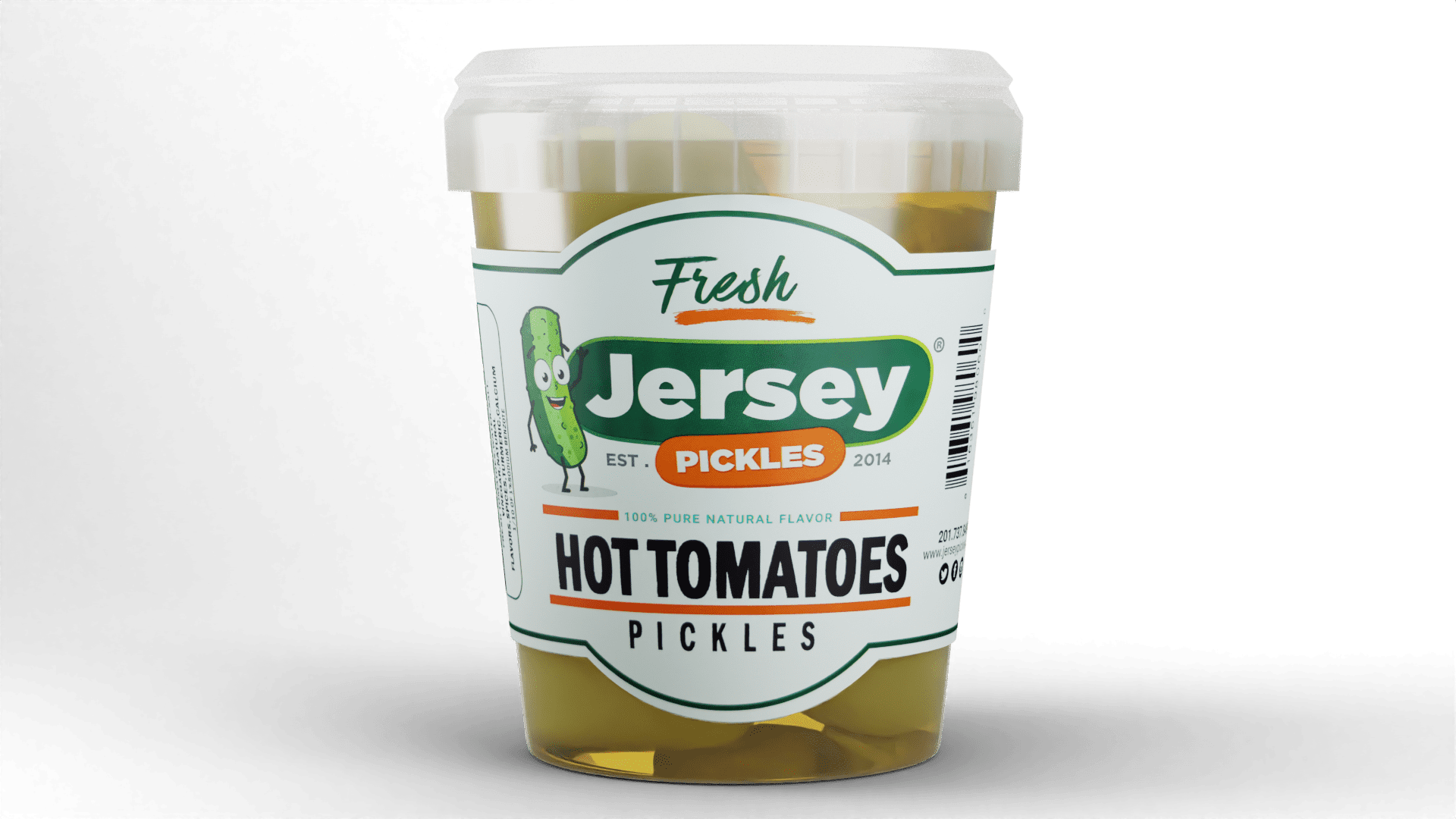 Jersey Pickles Hot Pickled Tomatoes with Spicy Jalapeno - Bold, Fiery Flavor, Crafted with Fresh Ingredients