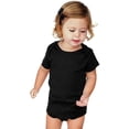 thumbnail image 2 of Kavio IJP0492 Infants Lap Shoulder Short Sleeve Onesie Jersey CVC.(Replaces 0431)-Black-24M, 2 of 2