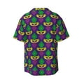 thumbnail image 2 of Sigee Mardi Gras Carnival3 Print Men's Shirts Casual Button Down Short Sleeve Summer Beach Shirt Hawaiian Vacation Shirts Tee Shirt-Medium, 2 of 7