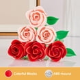 thumbnail image 3 of Set de construcción con forma de ramo de flores EWED Rose, paquete de 6 unidades, para decoración del hogar, 3 of 7