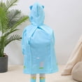 thumbnail image 4 of MIASHUI Poncho de Pluie pour Enfants Ponchos Imperméables Imperméable Léger, Bleu Ciel, m, 4 of 4