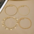 thumbnail image 4 of "Elegant Boho Chic Stackable Chains Anklet With Shimmering And Flowing Tassels Perfect For Beach Weddings And Summer Festivals", 4 of 4