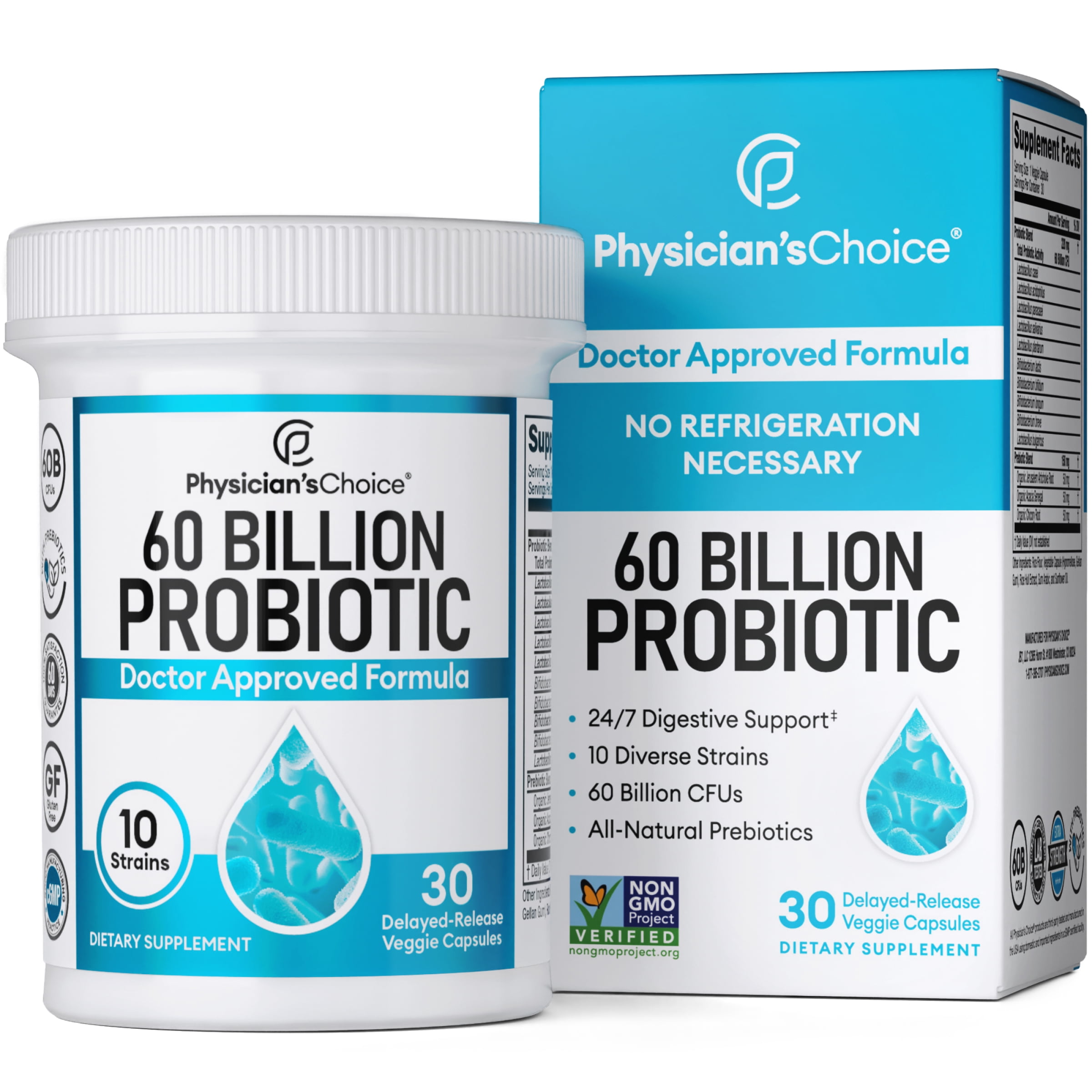 Physicians Choice 60 Billion Probiotic, Prebiotics and Probiotics for Women and Men, 30 ct.