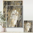 thumbnail image 2 of Gold, Black and White Hanpainted Abstract - Traditional Framed Canvas, 2 of 3