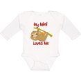 thumbnail image 3 of Inktastic My Mimi Loves Me Sloth Boys or Girls Long Sleeve Baby Bodysuit, 3 of 5
