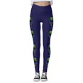 thumbnail image 4 of WILLBEST Leggings de Yoga de Cintura Alta para Mujer, Suaves, Elásticos, con Estampado Navideño, con Bloques de Color, Cómodos para Fitness Y Correr 2307 Mediana, 4 of 4