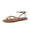 Whiskey, variant on Tory Strappy Flat Sandals for Women, Toe Ring Sandals with Adjustable Buckle Ankle Strap, Wrap Style