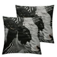thumbnail image 2 of Acheng Cowhide Print Lumbar Pillow Covers Black White Cow Spots Decorative Pillow Cases Farmhouse Western Home Decor Throw Pillows For Bedroom(Not Real Cowhide Not Faux Fur),Set of 2 White, 2 of 6