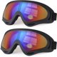 thumbnail image 1 of Gafas de motocicleta para niños, paquete de 2 gafas de motocross ATV, gafas de esquí, gafas de montar todoterreno para niños (negro+marco negro/lente de color), 1 of 5