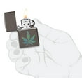 thumbnail image 5 of Zippo Funky Cannabis Design Black Ice Pocket Lighter, 5 of 6