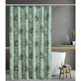 thumbnail image 2 of Fabric Shower Curtain 72" X 72", Venice Blue Printed Bathroom Curtains Water Repellent and Machine Washable, 2 of 6