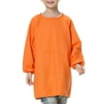 thumbnail image 1 of (Price/each)Opromo Cotton Canvas Long-Sleeve Artist Smock, Kids Smock with Front Pocket-Orange-M, 1 of 5