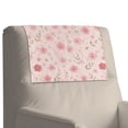 thumbnail image 4 of COEQINE Recliner Headrest Cover PU Leather Chair Headrest Cover Furniture Protector Decorative Head Rest Covers for Recliner/Sofa/Couch/Loveseat, 17x27 Inch, Pink Floral, 2 Pieces, 4 of 7