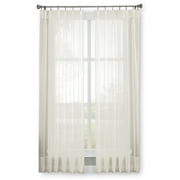 Curtainworks Soho Voile Indoor Curtain, Polyester Sheer Pinch Pleat Single Panel, Oyster, 29 x 84