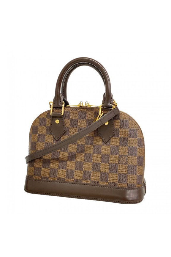 Pre-Owned Louis Vuitton Damier Alma BB Handbag N41221 Ebene 2-way bag for women OP006381
